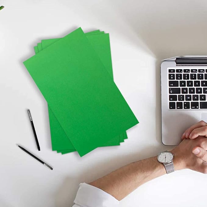 JAM PAPER Ledger 65lb Cardstock - 11 x 17 - Tabloid Coverstock - 176 gsm - Green Recycled - 50 Sheets/Pack