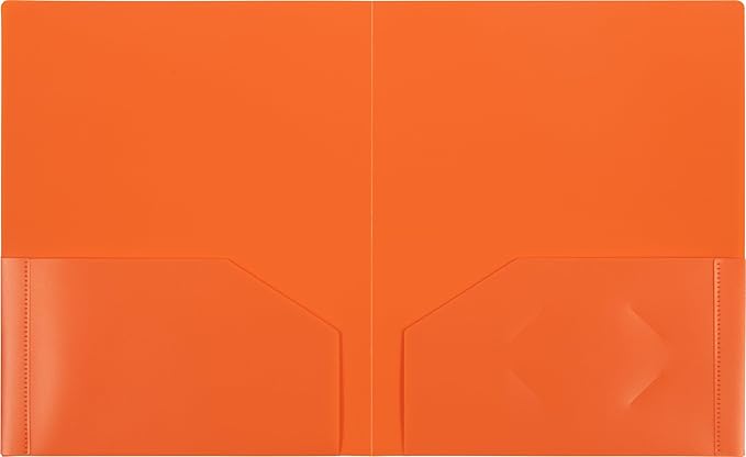 JAM PAPER Heavy Duty Plastic 2 Pocket Extra Tough School Folders - Assorted Fashion Colors - 6/Pack