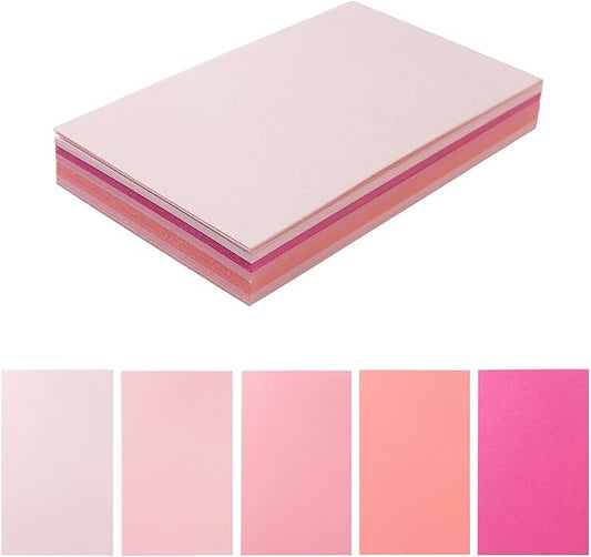 50 Sheets Colored Cardstock Paper 5 Colors, 250 GSM Heavy Card Stock for DIY Art Projects, Cards (Pink, 5x7)