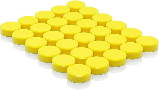 Fridge Magnets, 30 Pcs Strong Refrigerator Magnets,Heavy Duty Round Small Magnets for Whiteboard Fridge Locker Craft,Decorative Cute Mini Magnet for School Classroom Office Kitchen Home, Yellow