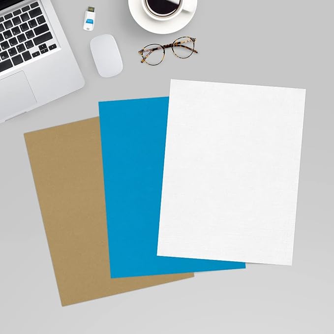 LUXPaper 8.5" x 11" Classic Linen Paper | Letter Size | Avon Brilliant White | 70lb. Text | 500 Qty