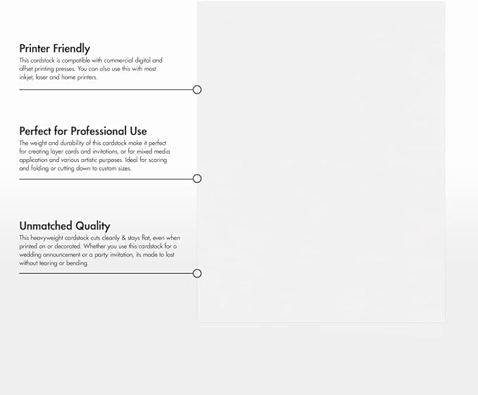 LUXPaper 8.5" x 11" Cardstock | Letter Size | White | 100lb. Cover | 50 Qty
