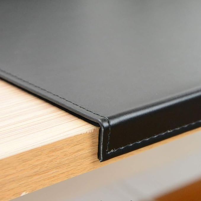 AKOZLIN 31.5"x15.8" Soft PU Leather Surface Office Desk Mouse Mat Pad with Full Grip Fixation Lip Table Blotter Edge-Locked Protector