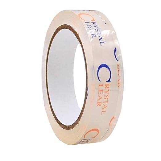 WOD CST22CC Crystal Clear See-Through Packing Tape – 1 inch x 110 yds. for Carton Sealing Mailing, Shipping, and Protection, Label Covering, Lamination, and Outdoor Uses.