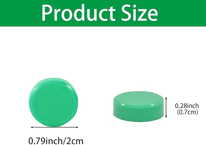 ZDZBLX 30 Pack Strong Fridge Magnets, Heavy Duty Round Refrigerator Magnets, Small Whiteboard Magnets for Fridge, Locker, Crafts, Kitchen, Office, Classroom, Mini Cute Magnet for Home & School (Green)