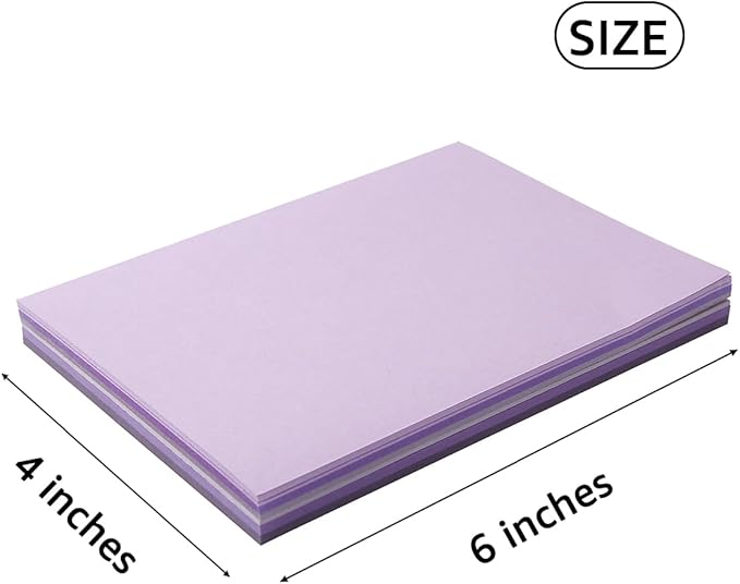 50 Sheets Colored Cardstock Paper 5 Colors Blank Flash Cards, 250 GSM Heavy Card Stock for DIY Art Projects, Cards (Purple, 4x6)