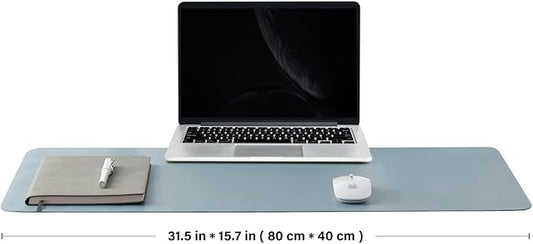 Cork Desk Mat - Dual-Sided Desk Pad for Office and Home - Desk Organization and Accessories - Ideal for Large Mouse Pad and Desk Mats on Top of Desks(Light Blue,80cmx 40cm)