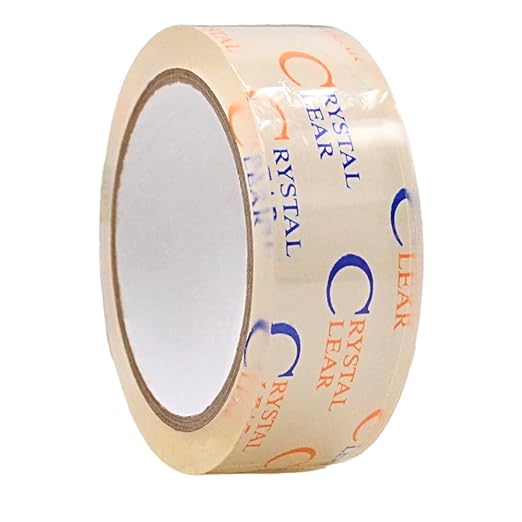WOD CST22CC Crystal Clear See-Through Packing Tape – 1.5 inch x 110 yds. for Carton Sealing Mailing, Shipping, and Protection, Label Covering, Lamination, and Outdoor Uses.