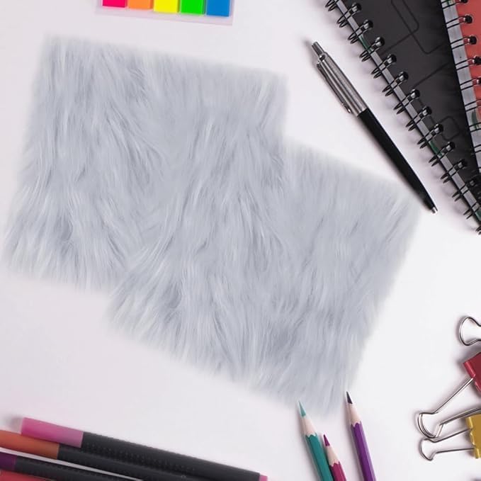 2 Pcs Grey Locker Rugs Square Light Pink Furry and Cute Locker Decoractions with Anti-Slip Backing for Girls in Middle School Back to School Stuff Gift
