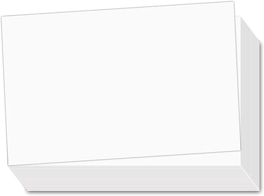5 x 7 Blank White Card Stock, 50 Pcs - Thick Paper - 80lb Flat Card Stock Printer Paper for Crafting Your DIY Invitations, Note, Greeting, Table Cards - Writing, Stamping, Drawing, Painting