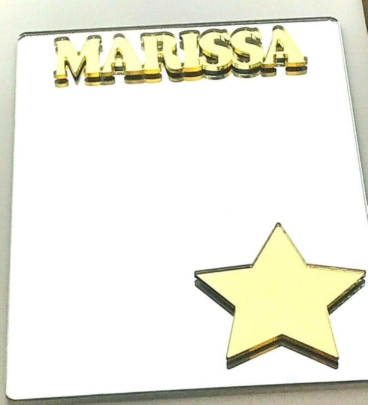 Star Shinning Bright Star Locker Mirror Personalized Back to School Magnetic Custom Locker Decor Cheerful Personalized Inside of Locker Organizer Accessory, Refrigerator Magnet Quality and Fun In One!