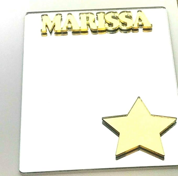 Star Shinning Bright Star Locker Mirror Personalized Back to School Magnetic Custom Locker Decor Cheerful Personalized Inside of Locker Organizer Accessory, Refrigerator Magnet Quality and Fun In One!