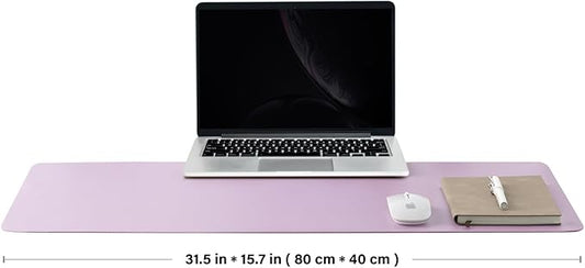 Leather Desk Mat - Non-Slip PU Desk Pad for Office and Home - Desk Organization and Accessories - Ideal for Large Mouse Pad and Desk Mats on Top of Desks (Purple,31.5"x 15.7")