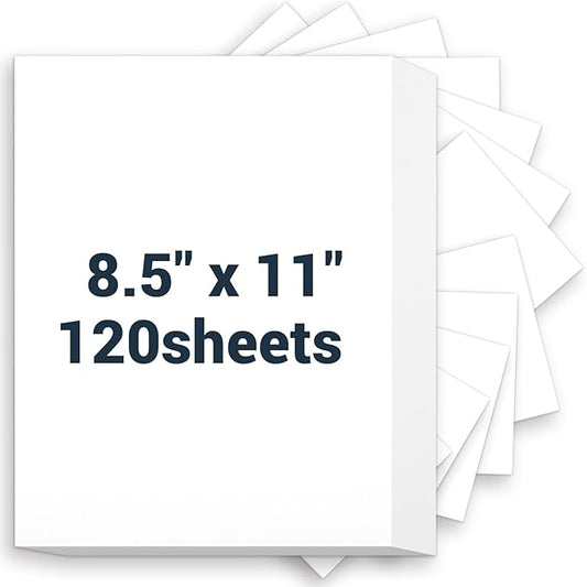 White Cardstock 8.5 x 11, Thick Printer Paper 75 lb/200 gsm, 120 Sheets Card Stock, Heavy Card stock, CardStock Paper for Invitations, Diy Cards, Business Cards, Menus, Crafts, Drawing etc