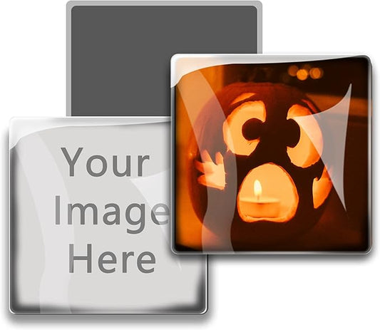 6PCS 50MM Square Picture Magnets Photo Custom Fridge Magnet Personalized Refrigerator Magnets for Whiteboard Decorative Funny Magnets for Kitchen Office