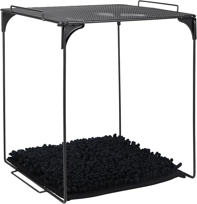 Locker Organizer Shelf and Locker Carpet Decorating Kit Suitable for School, Office Back to School Essentials (1, Black)