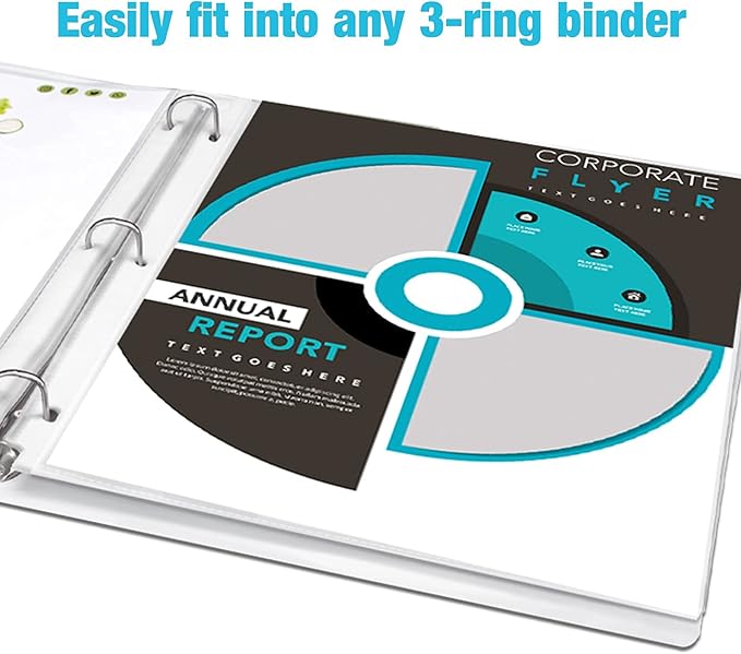VST Heavy Duty Sheet Protectors 8.5 x 11 Inches for 3 Ring Binder, 3 Mil Crystal Clear Page Protectors, Plastic Sleeves for Binders, Top Loading Paper Protector Letter Size,500 Sheets