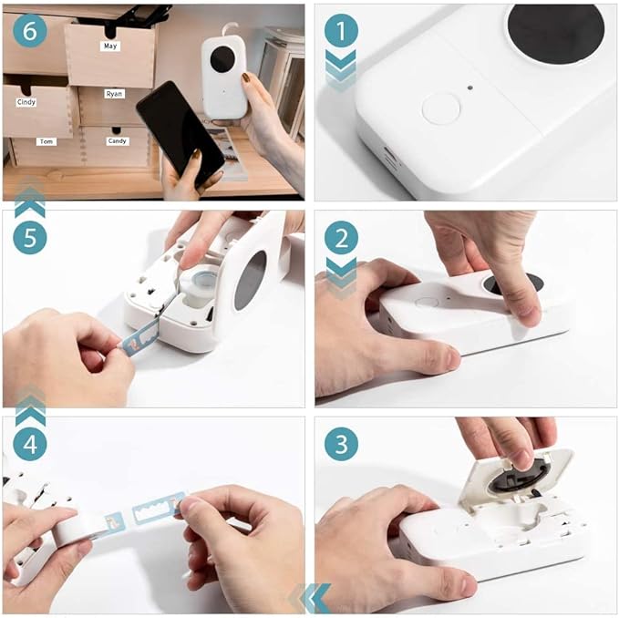 Phomermo D30 Label Maker Tape, Black on Cream White with Glitter Transparent Label Sticker Thermal Paper Self-Adhesive, 14 x 40mm (1/2" x11/2) 160 Tapes/Roll, 3 Rolls for D30 D35 Q30 Q30S Q31 D30Pro