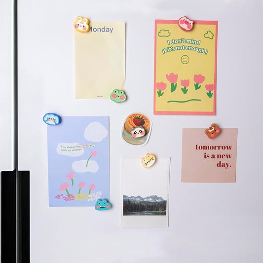 8 Pcs Cute Animal Refrigerator Magnets - Pet Decor for Photos, Notes, Menus | Fridge, Locker & Metal Board