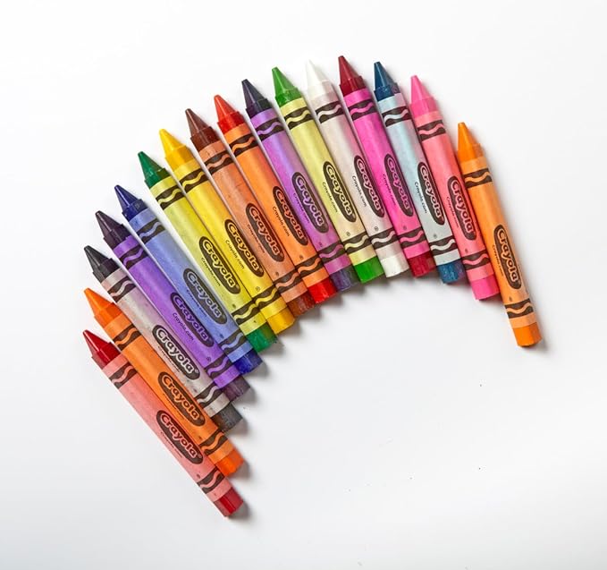 Crayola Triangular Crayon Classpack (256ct), 16 Assorted Toddler Crayons, Anti Roll, Bulk Back to School Essentials, Preschool Teacher Classroom Must Haves