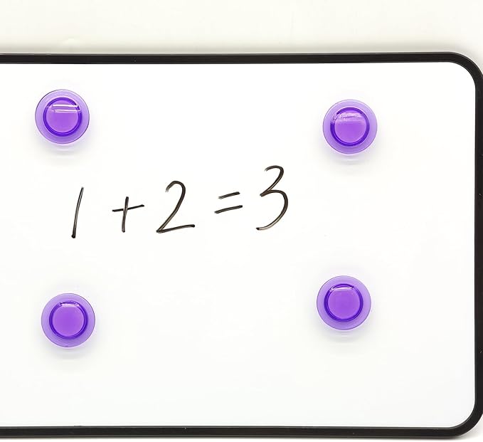 Fridge Magnets - 42 Pack Strong Refrigerator Magnets, Heavy Duty Small Magnets for Whiteboard, Locker, Crafts, Office, Classroom Use - Clear Decorative Cute Round Mini Magnet for Fridge, Purple