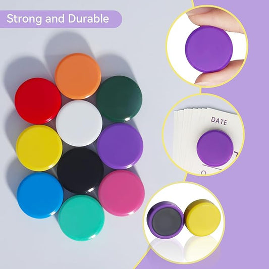 ZDZBLX Fridge Magnets, 40 PCS Strong Refrigerator Magnets in 10 Colors, Heavy Duty Small Round Magnets for Whiteboard, Locker, Classroom, Office, Cute Mini Decorative Magnets for Fridge, Home, Kitchen