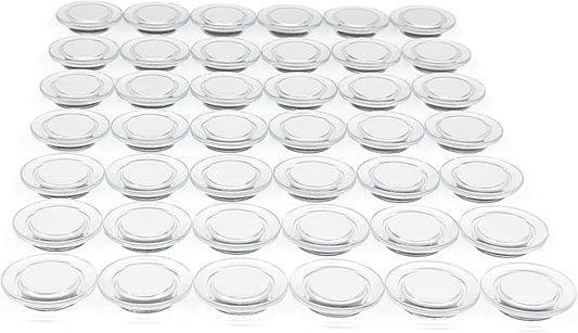 Fridge Magnets - 42 Pack Strong Refrigerator Magnets, Heavy Duty Small Magnets for Whiteboard, Locker, Crafts, Office, Classroom Use - Clear Decorative Cute Round Mini Magnet for Fridge (White)