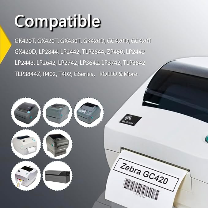 BETCKEY - 2" x 1" (51 mm x 25 mm) UPC Barcode & Address Labels Compatible with Zebra & Rollo Label Printer,Premium Adhesive & Perforated [2 Rolls, 2600 Labels]