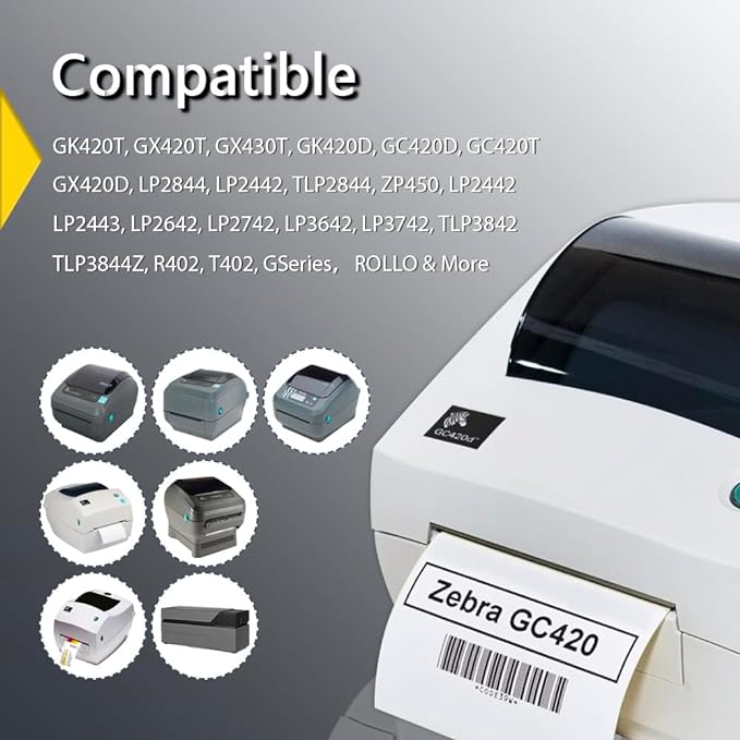 BETCKEY - 4" x 6" (102 mm x 152 mm) Shipping Labels Compatible with Zebra & Rollo Label Printer(not for dymo 4XL), Premium Adhesive & Perforated [2 Rolls, 500 Labels]