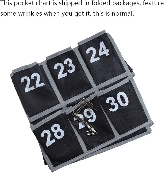 EAMAY 36 Numbered Classroom Pocket Charts for Cell Phones and Calculators Holder Wall Door Mount Hanging Organizer