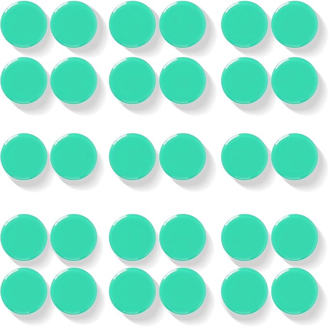 Fridge Magnets, 30 Pack Strong Small Heavy Duty Magnets, Decorative Mini Cute Round Refrigerator Magnets for Whiteboard, Crafts, Fridge, Locker, Classroom, Office,Kitchen (Green)