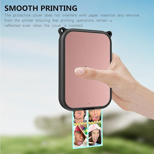 Silicone Case for Canon Ivy 2 Mini Photo Printer with Neck Strap Lanyard- Black