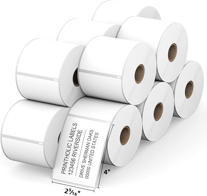 Compatible Direct Thermal Labels Replacement for Dymo 30256 (2-5/16" x 4") 12 Rolls Shipping Labels - Use with Labelwriter 450, 450 Turbo, 4XL, Rollo & Zebra Printers - 300 Labels/Roll