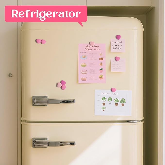 ZDZBLX 30PCS Pink Heart Fridge Magnets - Small Strong Magnets, Heavy Duty Refrigerator Magnets for Whiteboard School Crafts Lockers, Decorative Cute Mini Magnet for Kitchen Office Classroom (3 Colors)