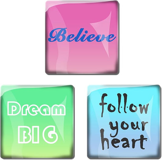 Photo Magnet Picture Custom Refrigerator Magnets Personalized Fridge Magnets (40MM Square-Text, 1PCS)