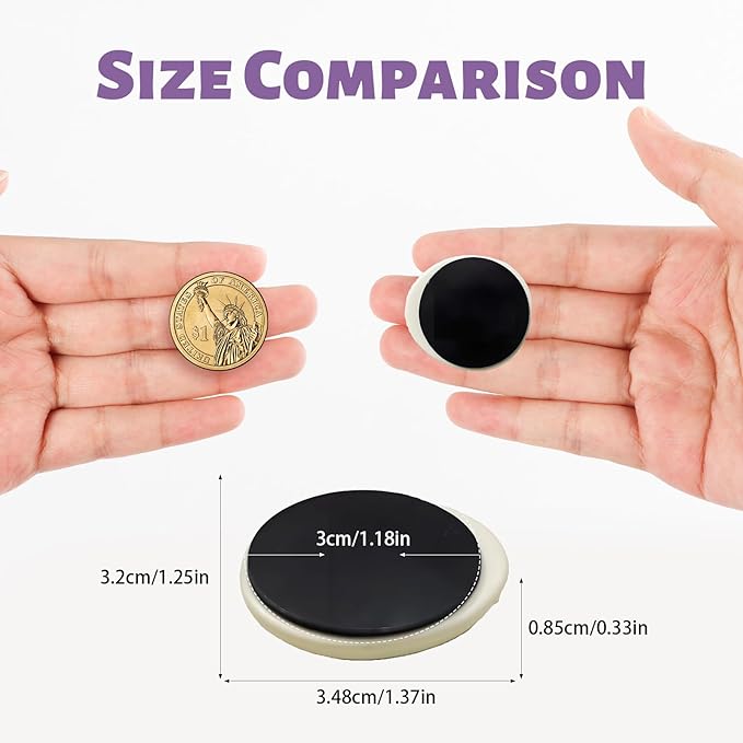 12Pcs Fridge Magnets - Smiley Face Cute Refrigerator Magnets - Colorful Decorative Small Magnets for Whiteboard Locker Cabinet - Classroom Kitchen Office Decor (3mm/Black&White)