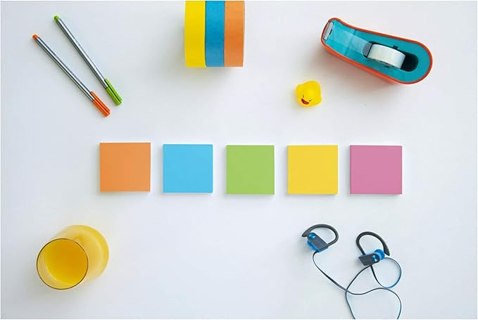 Post-it Super Sticky Notes, 3 x 3 in | Energy Boost Collection | For Organization | 24 Pads, Pack of 8