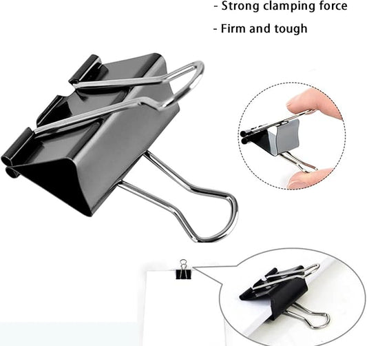 Extra Large Binder Clips 2.4 Inch (24 Pack), Upgrade Giant Paper Clips Big Clips Paper Clamps for Office and Home Supplies, Black