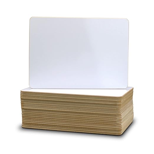 Flipside Products 6" x 9" Dry Erase White Boards, Classroom Pack, Single-Sided Lapboard for Class, Reusable for Group Participation - 24 Pack