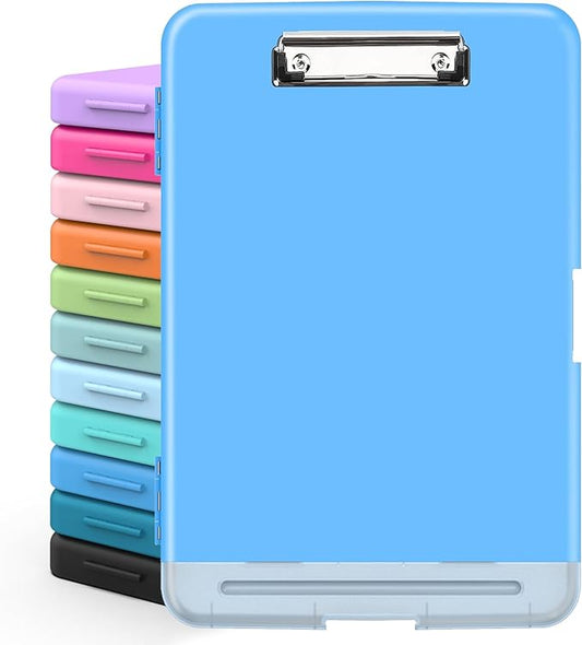 Sooez Clipboards with Storage, High Capacity Clip Boards 8.5x11 with Storage, Heavy Duty Nursing Clipboard Folder, Plastic Clipboard with Pen Holder for Women Teachers Work, School & Office Supplies