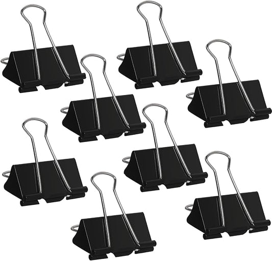Medium Binder Clips 1.6 Inch (60 Pack), Large Binder Clips Medium Paper Clamps for Office and Home Supplies, Black
