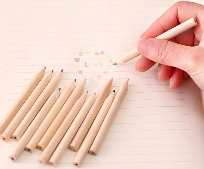 20 Packs Mini Colored Pencils with Sharpener in Tube Portable Drawing Art Cartoon Pencils for 3 Years Old and Up Kids Adults Writing Sketching Painting,12 Colors in Tube