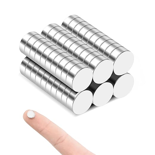 Small Magnet, 60 Pack Refrigerator Magnets 8x3mm Rare Earth Magnets Neodymium Magnets for Crafts, Whiteboard, Kitchen Cabinet