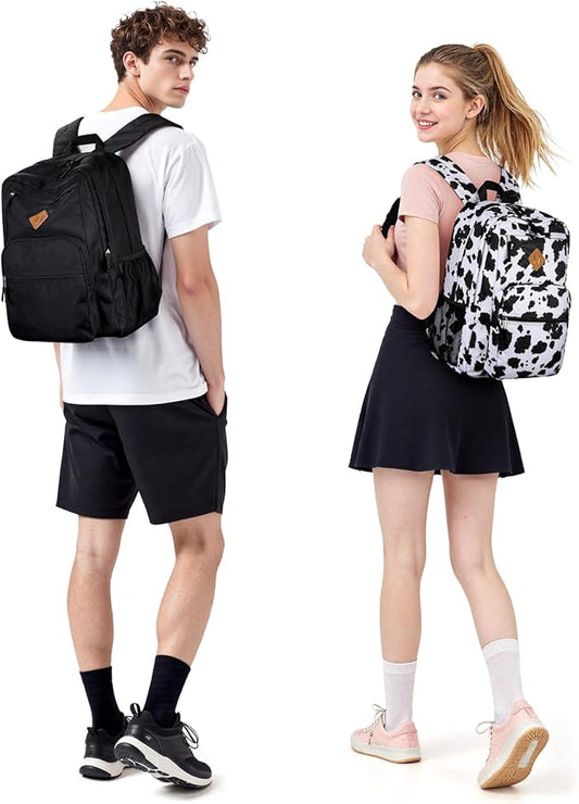 ZORFIN 26L Backpack for School, College, and Travel: Water Resistant Bookbag with 8 Compartments - Tangerine