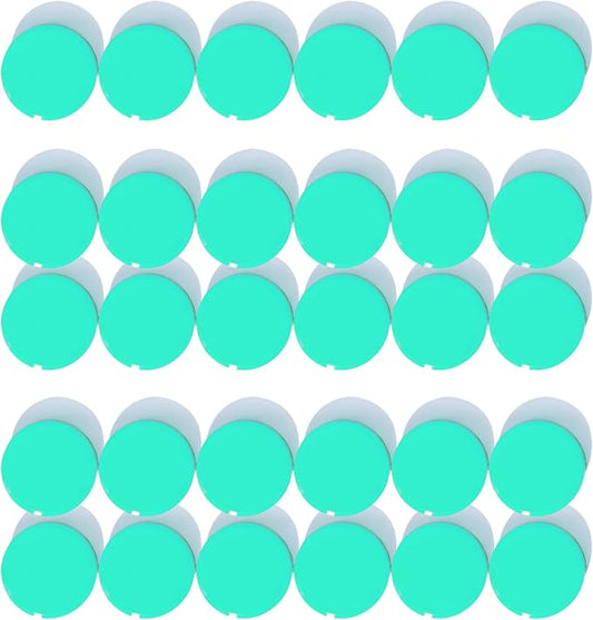 Mini Whiteboard Fridge Magnets, 30 Pack Round Magnets - Heavy Duty, Cute & Colorful for Fridge, Locker, Office, Classroom, Kitchen - Green