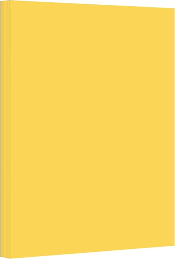 Goldenrod Pastel Color Card Stock Paper, 67lb Cover Medium Weight Cardstock, for Arts & Crafts, Coloring, Announcements, Stationary Printing at School, Office, Home | 8.5 x 11 | 50 Sheets Per Pack