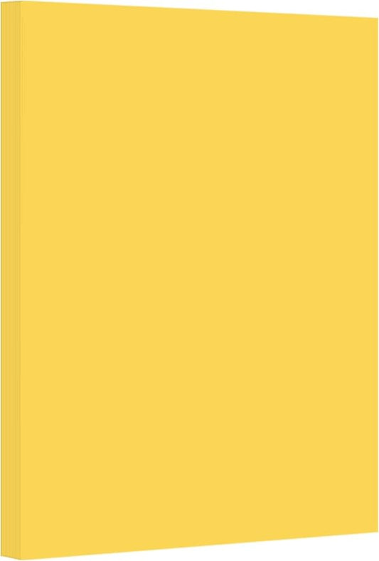 Goldenrod Pastel Color Card Stock Paper, 67lb Cover Medium Weight Cardstock, for Arts & Crafts, Coloring, Announcements, Stationary Printing at School, Office, Home | 8.5 x 11 | 50 Sheets Per Pack
