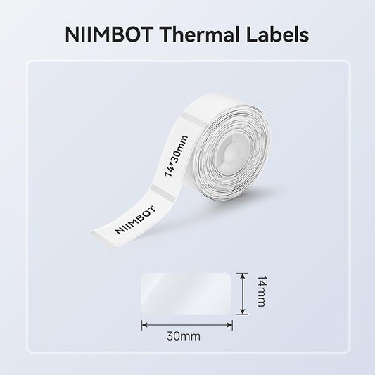 NIIMBOT Label Maker Tape for D11/D110/D101 Label Maker, 14 x 30 mm (0.55'' x 1.18'') for Home Office Labeling Tape Replacement, Clear