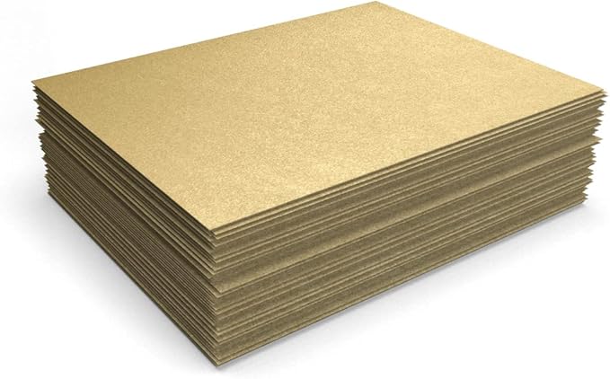 LUXPaper 8.5" x 11" Cardstock | Letter Size | Blonde Metallic | 107lb. Cover | 50 Qty