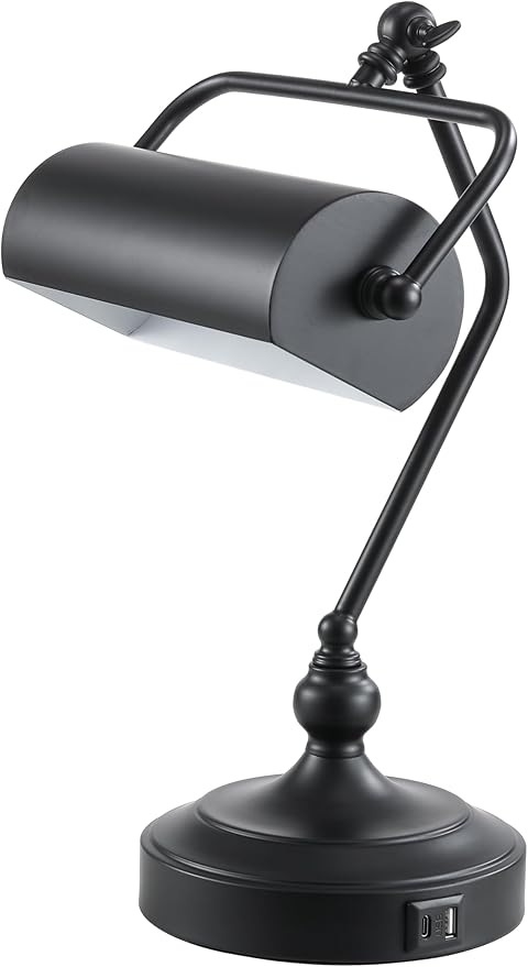 CONCA Classic Antique Touch Adjustable LED Desk & Piano Lamp with Eye Protection - Black (Bulb Included)